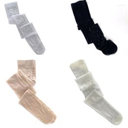 Women Socks Woman Crystal Rhinestone Up Thigh High Stockings Mesh Fishnet Pantyhose Tights