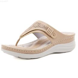 Slippers Summer Women Platform Bath Slippers Wedge Sandals Beach Slippers Calzado Mujer Women's Slippers Fashion Casual Hollow out q29 L230717