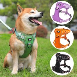 Dog Collars Leashes Big Harness Reflective Pet Chest Strap French Bulldog Vest for Medium Large Dogs Collar Labrador Walking Supplies 230717