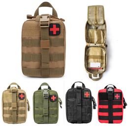 Waist Bags Tactical First Aid Kits Military Molle Bag Army Camping Survival EDC Pouch Tool Outdoor Hunting Emergency Camo 230717