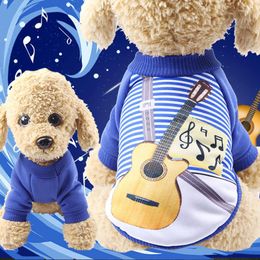 Dog Apparel Clothes Guitarist Uniforms Classic Pet Hoodies For Small Autumn Winter Warm Coat Jacket Yorkie Chihuahua