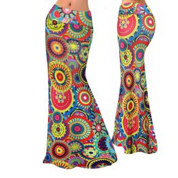 Skirts African Floral Long Skirts For Women Summer Flower Print Women Plus Size Ladies Jupe Sexy Knit Hip Skirt Beach Saia 3XL 230715