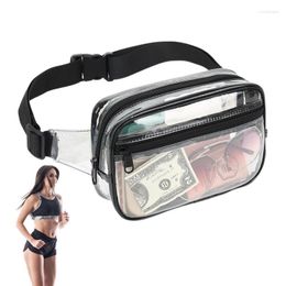 Storage Bags Clear Fanny Pack Pvc Belt Bag For Women Men Waterproof Cute Waist Adjustable Crossbody Sports & Travel