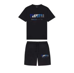 Men's TShirts Summer TRAPSTAR Printed Cotton TShirt Shorts Sets Streetwear Tracksuit Sportswear Trapstar T Shirts and Suits Wicking moisture and wicking sweat