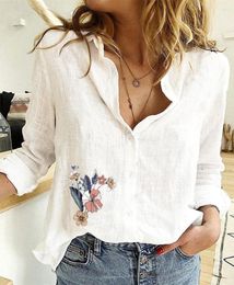 Women's Polos Woman Blouses Leisure Shirts Button Lapel Cardigan Top Loose Long Sleeve Oversized Shirt Beautiful Womens Blouse Autumn Blusas