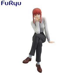 Anime Manga Original Genuine FuRyu Chainsaw Man 14cm Makima Anime Noodle Stopper Figure Model Toys For Girl Birthday Gifts Dropshipping L230717