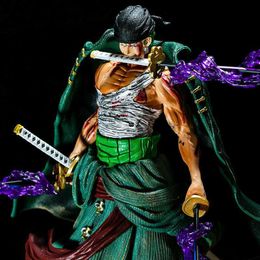 Anime Manga GSF One Piece Anime Figure 35cm Gk Bath Blood Roronoa Zoro PVC Action Figure Collection Exquisite Model Birthday Gifts Figurine L230717