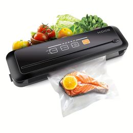 KOIOS Vacuum Sealer Machine, 86Kpa Automatic Vacuum Air Sealing System For Food Vacuum Sealer/Built-in Cutter Starter Kit, Dry & Moist Food Preservation Modes