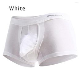 Underpants Man U Protrusion Boxer Briefs Solid Colour Breathable Loose Comfortable Men Separation Physiological