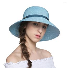 Wide Brim Hats Summer Straw Hat Women's Korean Version Outdoor Travel Big Eaves Japanese Seaside Beach Sunscreen Wholesale