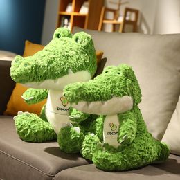 Wholesale 25cm 35cm 45cm creative cartoon sitting crocodile plush toy throw pillow indoor decoration holiday gifts