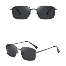 Sunglasses Retro Metal Square Polarised Ultra Lihgt Anti-glare Lens Clear Vision For Driving Cycling Camping Fishing