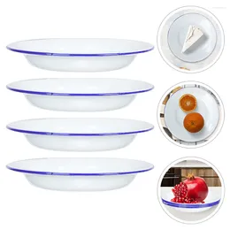 Dinnerware Sets Bowl Serving Tray Fruits Dish Decorative White Container Flat Edges Plates Trays Dishes Retro