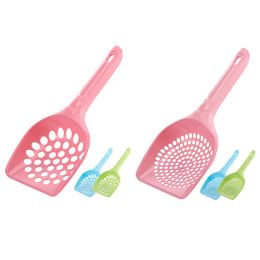 Plastic Cat Litter Scoop Pooper Pet Grooming Cleaning Tool Care Sand Waste Scooper Cats Litter Shovel Hollow Lightweight Durable Easy to