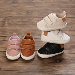 First Walkers Baby Shoes PU Leather Boy Girl Toddler Rubber Sole Anti-slip Infant Born Indoor Crib Casual Flats