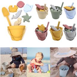 Sand Play Water Fun Silicone Beach Toys Kids Sand Molde Tools Set Summer Water Play Baby Funny Game Cute Animal Mold Soft Swimming Bath Toy Children 230717