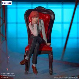 Anime Manga In Stock Original FURYU Chainsaw Man Makima 14CM PVC Anime Figure Action Figures Model Toys L230717