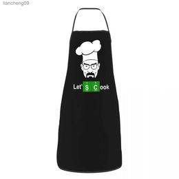 Breaking Bad Let's Cook Apron for Women Men Unisex Bib Funny Kitchen Cooking Tablier Cuisine Chef Painting L230620