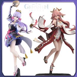 Anime Manga Genshin Impact Figure Kamisato Ayaka Action Figures 26cm Pvc Statue Figurine Anime Game Collectible Model Doll Toys Kids Gift L230717