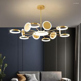 Pendant Lamps 2023 Nordic Living Room Chandelier Light Luxury High-end Modern Minimalist Atmosphere Crystal Home Designer