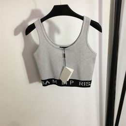 Luxury Designer Tank Top Fashion Womens Summer stretchy jumper women t shirt cropped tshirts tees knit letter camis teenager girls woman clothes