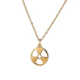 Pendant Necklaces Radiation Symbol Necklace Radioactive Silver Plated Goth Sign Industrial Sigil Stalker Circle Jewellery Wholesale