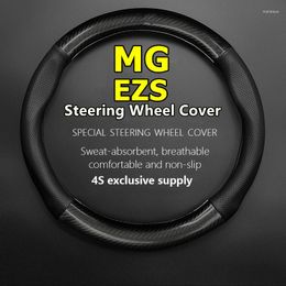 Steering Wheel Covers For MG EZS Cover Genuine Leather Carbon Fibre No Smell Fit Morris Garages E-Base E-Lite E-Plus E-Pro 2023