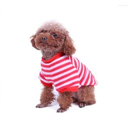 Dog Apparel Winter Cloth Durable Warm Clothing Fashion Clothes Puppy Vest Striped Soft Cute Small Cat Good Quality