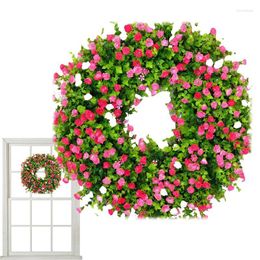 Decorative Flowers Flower Wreath Portable Colourful Artificial Wreaths Reusable Spring Front Door For Home Garden Decorations