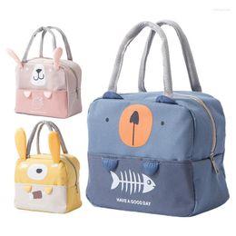 Storage Bags 3 Colours Travel Lunch Bag Insulated Food Tote Thickened Oxford Cloth Aluminium Foil Reusable Cooler