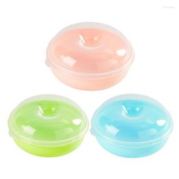 Storage Bottles Round Bread Box Multi Purpose Reusable Food Container Microwaved Bowl With Lid Fruit Condiment Containers