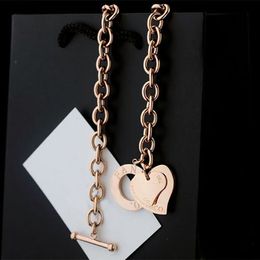 Chains for men women Tiffansy necklace collana gold chain key Necklaces Heart necklace women men gold/silver/rose with Full package of brand as Wedding Christmas gift