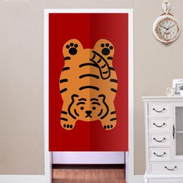 Curtain Russian Funny Chubby Tiger Drinking Beer Thinking And Sleeping Entrance Welcome Curtains For Kitchen Door Without Rod