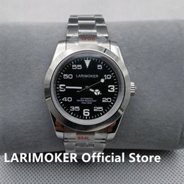 Wristwatches LARIMOKER 36/39MM Stainless Steel Jewellery For Men Sapphire Crystal Green Light-emitting Oyster Automatic NH35/PT5000 Movement