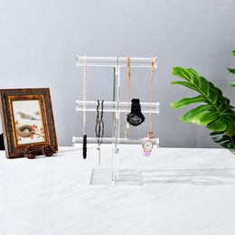 Jewelry Pouches Necklace Bracelet Space-saving Rack T-bar Watch Storage