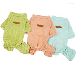 Dog Apparel Strips Clothes Shirt Pyjamas For Small Medium Dogs Chiwawa Puppy Hoodies Jumpsuit Overalls Tracksuit Cat Pyjamas Yorkies