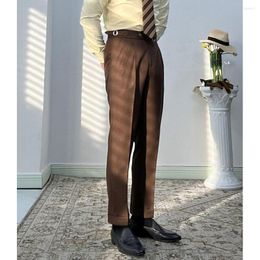 Men's Suits Thin Casual Pants Men Classic Style Fashion Business Office Suit Spring Summer Slim Fit Straight Cotton Trousers C55