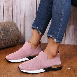 Dress Shoes 2023 New Sneakers Women Shoes Knitting Sock Women Lightweight Casual Slip on Flat Laides Shoes Woman Plus Size Loafers Walking L230717