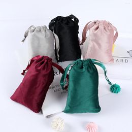 Gift Wrap 6pcs/lot DINYAO Jewelery Velvet Drawstring Package Pouches Soft Fabric Bag For Wedding Party Large Size Dust Portable Bags