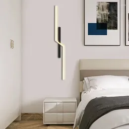 Wall Lamp Modern Creative Minimalist Strip Led Bedroom Bedside Lights Living Room TV Sofa Background Fixture