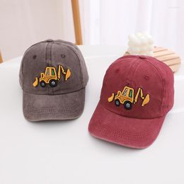 Ball Caps Kids Cartoon Washed Cotton Baseball Boys Girls Summer Cute Outdoor Sports Sun Protection Snapback Hat Anti UV Virsor