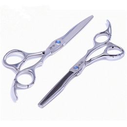 Hair Scissors 6 2pc lot Barber Scissors Shear Cutting Thinning Scissor 30% Thinning Straight Snips Pinking Shears216j