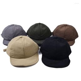 Ball Caps Short Brim Outdoor Soft Top Solid Colour Adjustable Men Dad Hat Unisex Spring Autumn Shading Fashion Snapback Baseball Cap