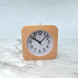 Table Clocks Contemporary Desktop Clock Office El Living Room Bedside Nightstand Night Light Snooze Wood Birthday Gift