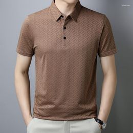 Men's Polos 2023 Fashion Luxury Polo Shirt For Men Solid Casual Summer Short Sleeve Clothing Korean Style Male Tops