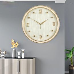 Wall Clocks Gold Round Creativity Silence Nordic Modern Simple Living Room Metal Reloj Pared Home Fashion