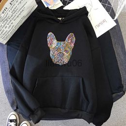 Womens Hoodies Sweatshirts Kawaii French Bulldog Hoodies Oversized Cute Dog Print Sweatshirt Funny Graphic Unisex Fashion Hoodie Streetwear Female Ho J230718