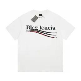 BLCG LENCIA Summer T-Shirts High Street Hip-Hop Style 100% Cotton Quality Men and Women Drop Sleeve Loose Tshirts Oversize Tops 23199