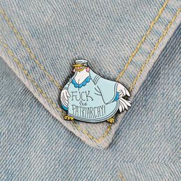 Pins Brooches F The Patriarchy Enamel Pin Feminist Badge Custom Cartoon Hen Bag Clothes Lapel Gender Equality Jewellery Gift Drop Deli Dhy3S