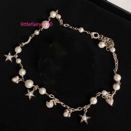 Beaded Necklaces Fashion Woman Necklace Trend Necklace Pearl Necklace Star Heart Long Necklaces Charm Jewellery for Gift Supply